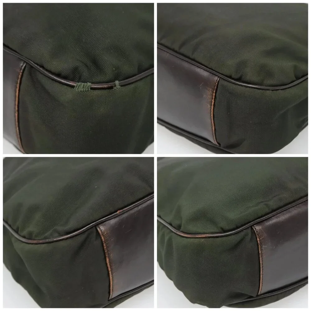 GUCCI Bamboo Hand Bag Nylon 2way Khaki Silver - Picture 16 of 16